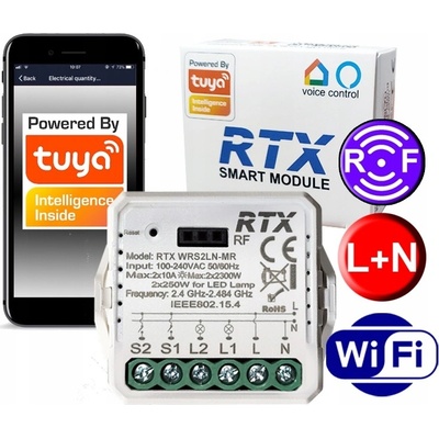 Ovladač RTX relé osvětlení 1 okruh Tuya WiFi