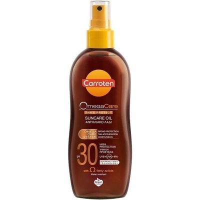 Carroten Слънцезащитно масло, Carroten Waterproof Sunscreen Body Oil Omega Care Tan & Protect Oil 30SPF 150ml