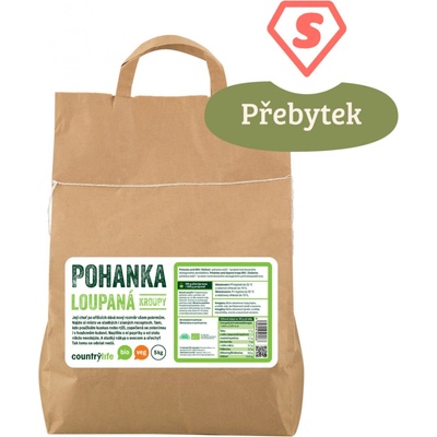 Country Life Pohanka loupaná kroupy Bio 5kg – Zboží Dáma