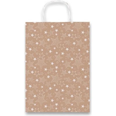 Sadoch Kraft Stelline - dárková taška - 360 x 120 x 410 mm, bílá