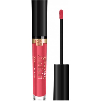 Max Factor Lipfinity Velvet Matte 24HRS tekutá matná rtěnka 025 Red Luxury 3,5 ml