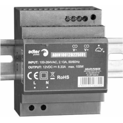 ADLER ADIN Průmyslový zdroj na DIN 12 / 24 V - 12V, 100W