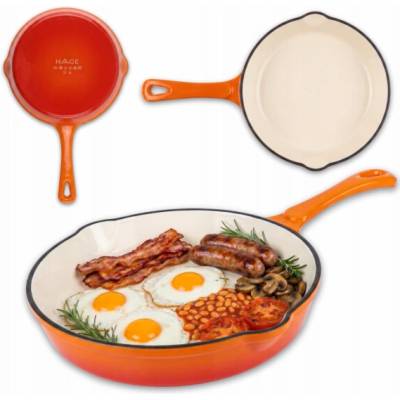 Atusa Smaltovaná litinová pánev 20 cm HAGE Orange DR20-orange