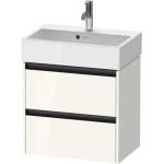 Duravit Ketho. 2 - Шкафче за умивалник 55x58x39 см, 2 чекмеджета, лъскаво бяло K25273022220000 (K25273022220000)