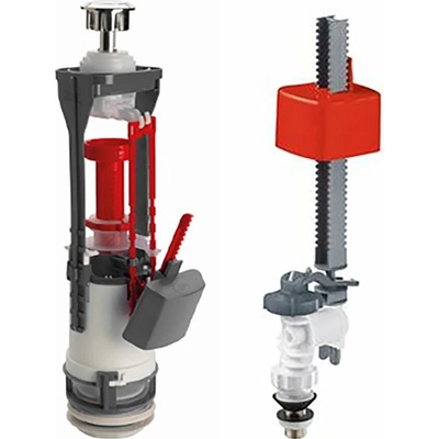 SAPHO Splachovací súprava s DUAL tlačidlom, spodné napúšťanie 1/2" Chrom SSUV25
