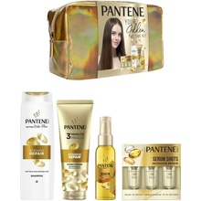 Pantene Golden Me Time Kit Pantene Pro-V Keratin Protect Oil suchý olej na vlasy 100 ml + Pantene Serum Shots Intensive Repair sérum na vlasy v ampulkách 3x15 ml + Pantene Pro-V Active Nutri Plex Inte