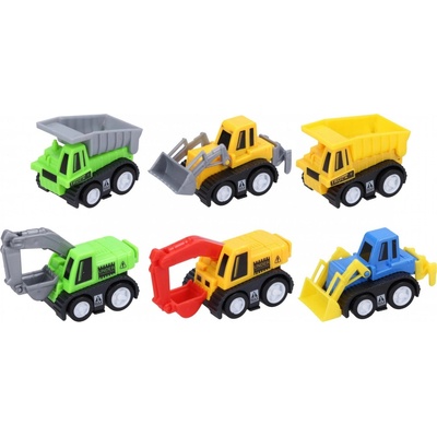 Wiky Autá stavebné 6 ks 6 cm Vehicles