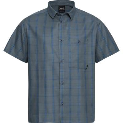 Jack Wolfskin Мъжка риза с копчета Jack Wolfskin Hot Trail Shirt - Check Blue Orchid - размер XXL (033-3066-0315)