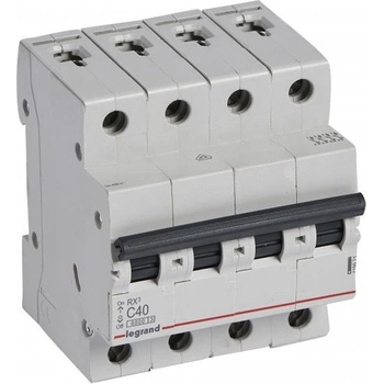 Image 1 of Legrand Автоматичен прекъсвач RX3 4P 40A крива С 6kA MC - 419921 (419921)