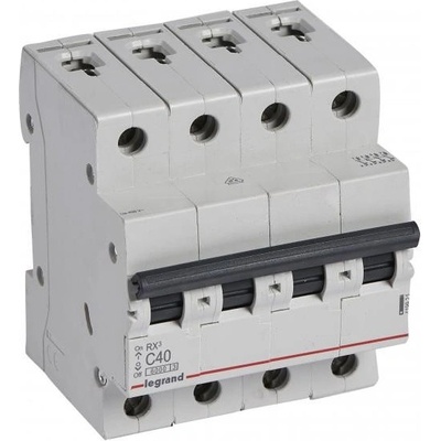 Legrand Автоматичен прекъсвач RX3 4P 40A крива С 6kA MC - 419921 (419921)