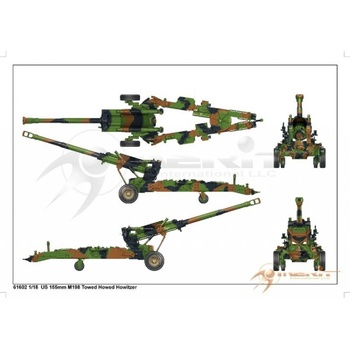Merit US 155mm M198 Towed Howed Howitzer 1:16