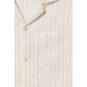 Emporio Armani блуза тип риза за деца с добавен лен (EB000972.AF20969)