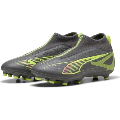 PUMA Юношески футболни бутонки Puma Ultra 5+ Match Firm Ground Football Boots Juniors - Silver/Yellow