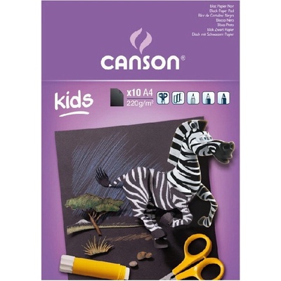 Canson Kids čierny skicár 220g/m2 10 listov A4