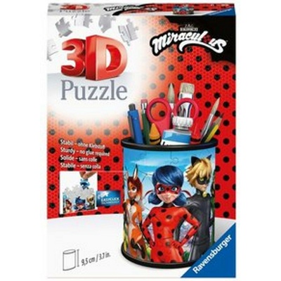 Ravensburger 3D puzzle stojan na tužky Kouzelná Beruška a Černý Kocour 57 ks