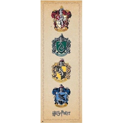 Plagát, Obraz - Harry Potter - House Crests, 53 × 158 cm