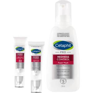 Cetaphil Pro Redness Control Комплект - Измивна пяна, Крем и Нощен крем, 236 + 2 х 50 ml