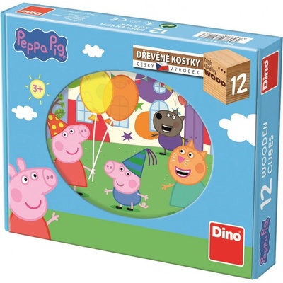 Dino kostky Peppa Pig 12 kostek
