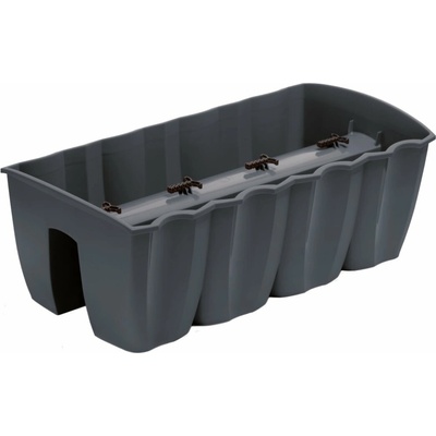 Prosperplast Truhlík na zábradlie CROWN antracit 58cm