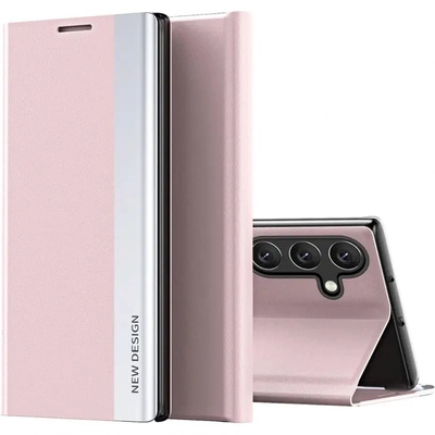 HQWear Sleep Case Pro за Samsung Galaxy S25 Edge с флип и стойка - розов (5907769377174)