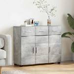 vidaXL Служебен шкаф FLORIN 88, 5 x 30, 5 x 73 см Циментено сиво (880314)