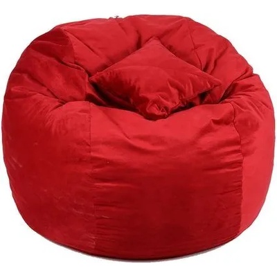 PUFRELAX Комплект, Барбарон и декоративна възглавница, 450л. Matusalem - Red Diamond, Перящ се калъф, Подходящ за деца, Пълнеж с микс от мемори пяна и дунапрен, Гама Plush Honey (PUF-M-MP-PH-REDM)