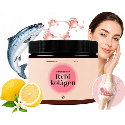 Jeme zdravo Hydrolyzovaný rybí kolagen citron 165 g
