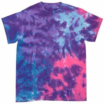 Tričko unisex The Mountain batikované Splat Pink Lemonade fialové-růžové