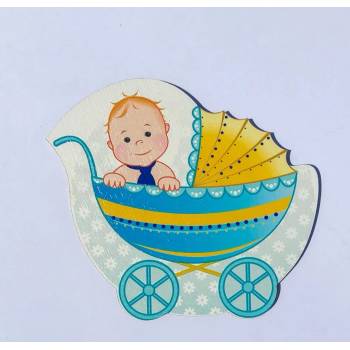 Image 1 of Loranc Магнит за торта - Момче в каляска