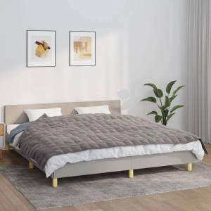 vidaXL Утежнено одеяло сиво 155x220 см 7 кг плат (350776)