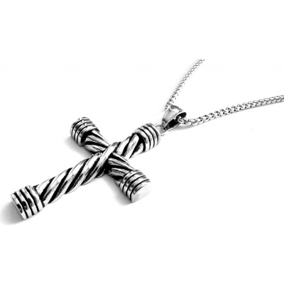 Steel Jewelry Řetízek s přívěskem kříž z chirurgické oceli NH141104