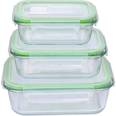 ALPINA КУТИЯ ЗА ХРАНА 370/640/1050мл СТЪКЛО К-КТ 3бр