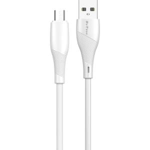 DeTech Кабел за данни DeTech DE-44M2, Micro USB, 2.0m, White - 40267 (DE-40267)
