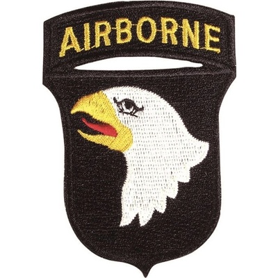 Nášivka US Airborne 101st Division AB - čierna