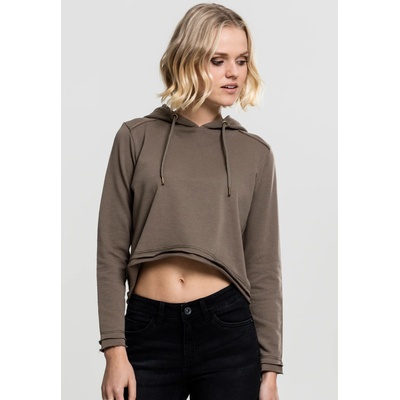 Urban Classics Дамски суичър в цвят маслина Urban Classics Ladies Cropped Terry Hoody UB-TB1305-01144 - Маслина, размер XS