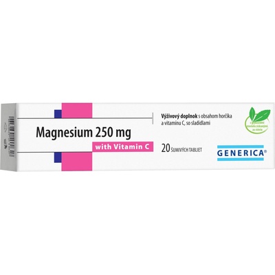 Generica Magnesium 250 mg 20 šumivých tabliet