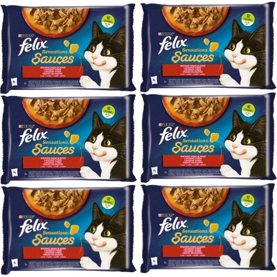 Felix Sensations Countryside Flavours v omáčke z morčacieho a jahňacieho mäsa 48 x 85 g
