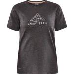 Craft Дамска тениска Craft Women's Pro Trail Wool S/S Tee Running shirt - Black / Melange - размер XL (916-1598-0115)