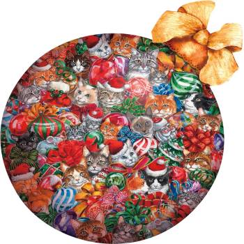 Image 1 of SunsOut - Puzzle Cat Christmas Ornament 750 - 750 piese