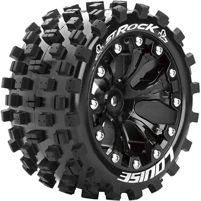 Louise RC ST-ROCK SOFT 1/10 1/2 offset 12 mm hex Black Rims L-T3273SBH