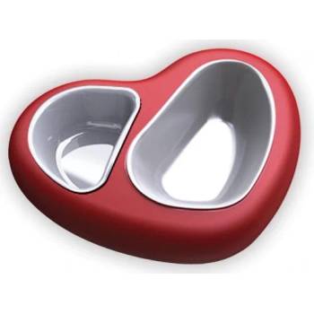 Image 1 of Georplast Съд за храна и вода mon amour двойна 34 см georplast Италия 10067