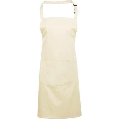 Premier Workwear Pracovní zástěra za krk s kapsou PR154 Natural Pantone 1205 72x86cm