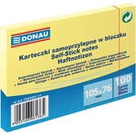 DONAU Самозал. листчета Donau 105х76mm, 100л, жълти (31249-А)