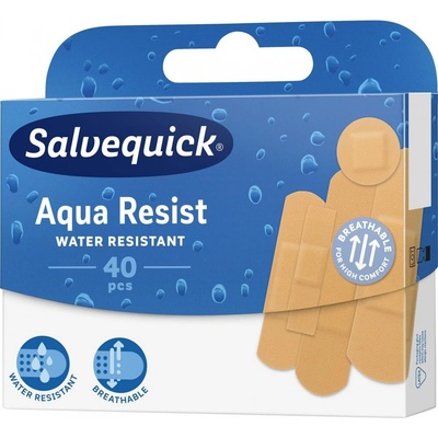 Salvequick Aqua Resist Náplast voděodolná mix 40 ks