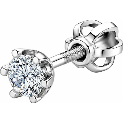 Zlaton Náušnice bílé zlato se zirkonem pecka 0.5cm 0.5g 1ks N26032602441