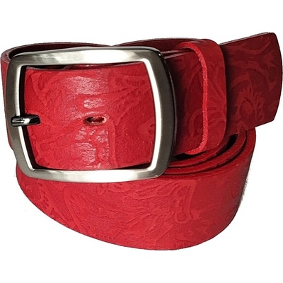 Belts 46-V2-93 kožený pásek červený