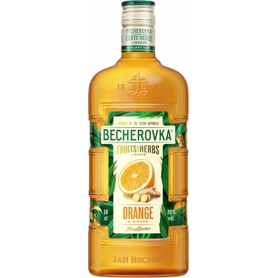 Becherovka Orange & Ginger 20% 0,5 l (holá láhev)