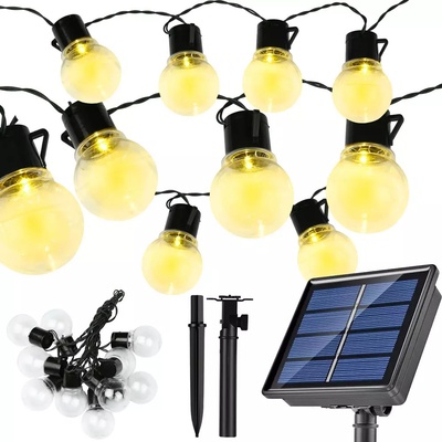 Interlook SDC-10LED-5M | LED solárna girlanda záhradná lampa | 10 LED žiaroviek | 5 metrov