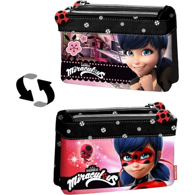Karactermania Двулицево портмоне с два ципа Karactermania - Ladybug (35703)