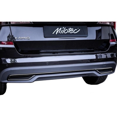 MILOTEC Imitácia koncovky výfuku s lištou na nárazník, Škoda Kamiq, 2019-2023
